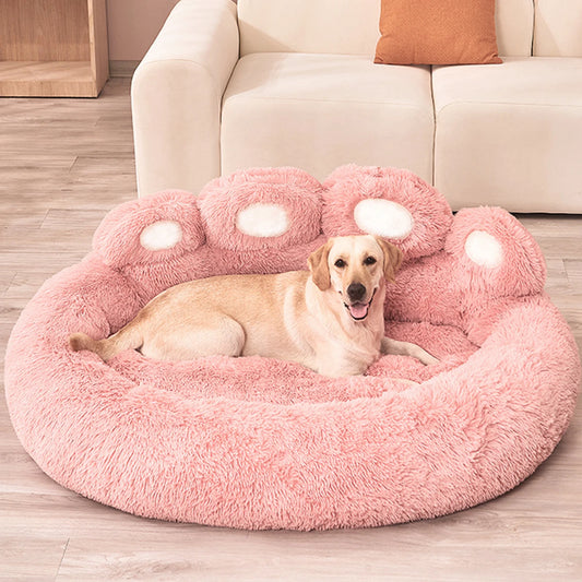 Très grand lit pour chien en forme de patte